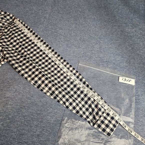 Lacoste Button Up Long Sleeve Gingham Classic Fit Poplin Shirt Sze 44 Blue White - Picture 10 of 10